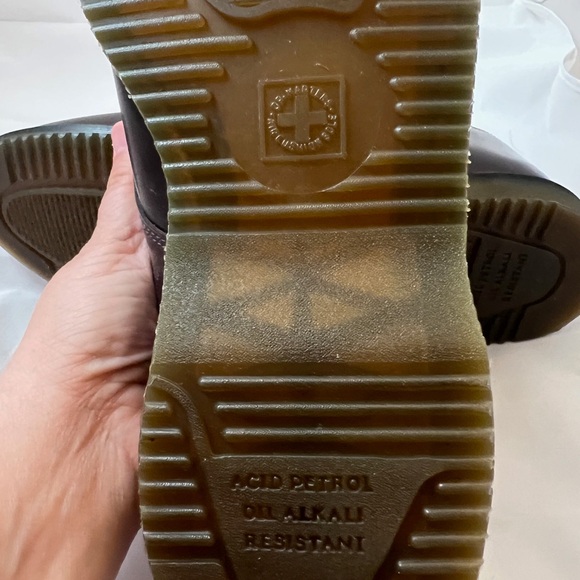 Dr Martens - Brook Leather 2-eye Oxford - Classic Rub Off Burgundy - Picture 5 of 8